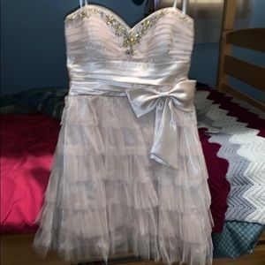 Strapless Champagne Evening Dress